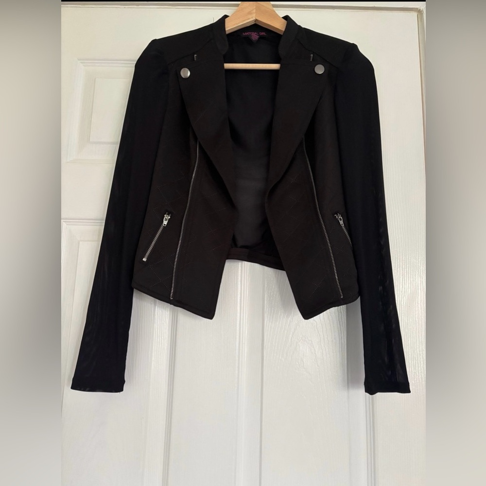 Madden Girl Black Blazer with Silver Accents